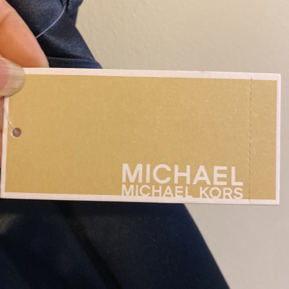 NWT Michael Kors Sz 2 Satin Navy Blue (Black?) Dress Party Prom Wedding Party MK - Picture 8 of 16